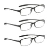 PROFLEX SpareSpecs Flexible Reading Glasses (3pcs, Oval, Black)