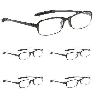PROFLEX SpareSpecs Flexible Reading Glasses (5pcs, Oval, Black)